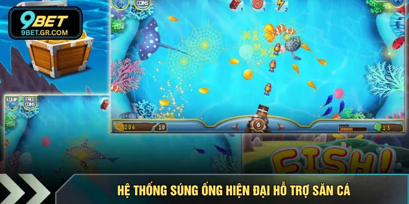 Hệ thống súng ống hiện đại hỗ trợ săn cá